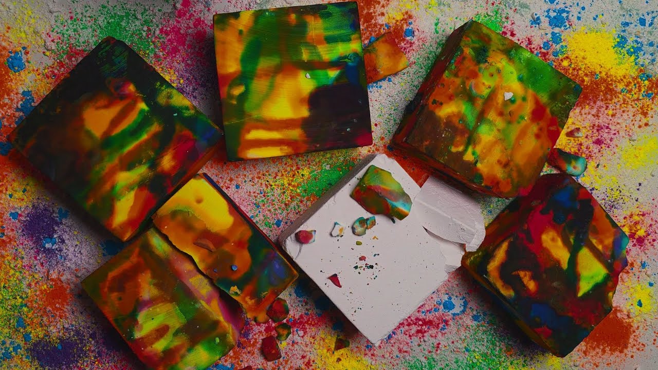 💥🎨Intense Color Explosion ASMR | Satisfying Chalk Crushing, Colorful Powder & Crunchy Sounds