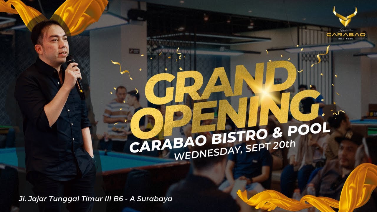 GRAND OPENING CARABAO BISTRO & POOL SURABAYA