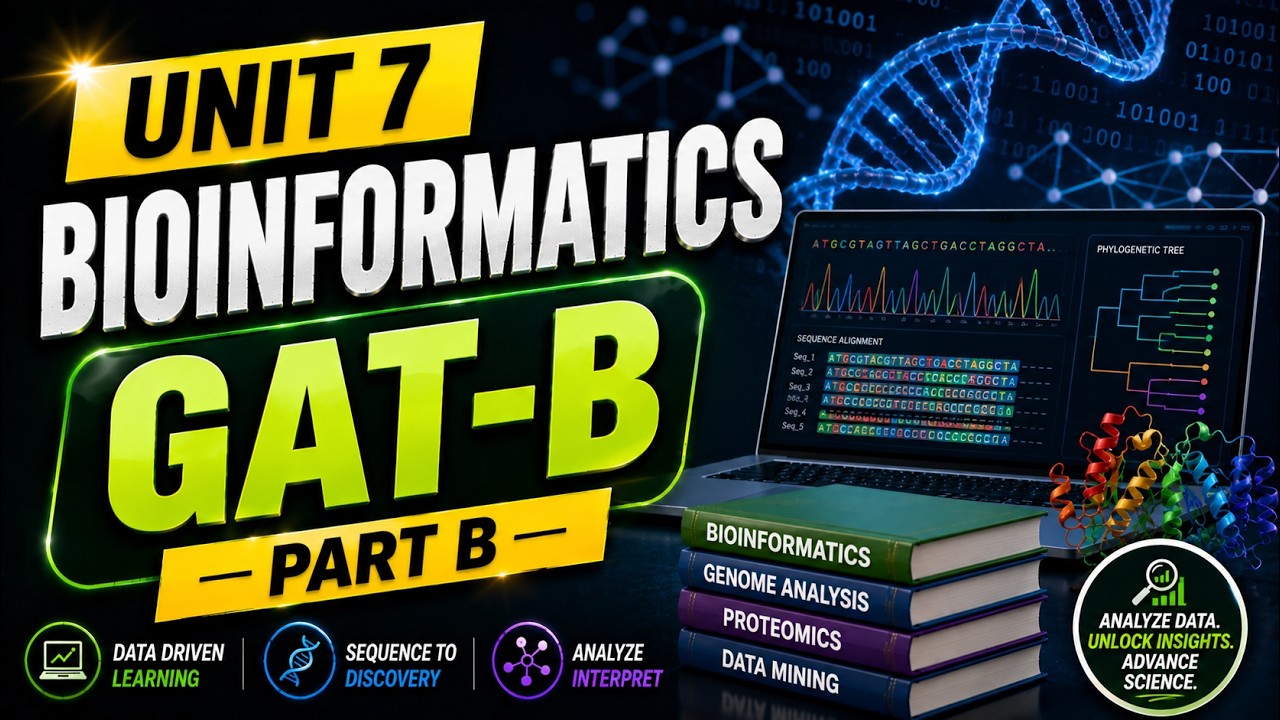 UNIT 7 - Bioinformatics | GAT-B | PART B | Databases, BLAST, Alignment | #gatb @BioBrainzz