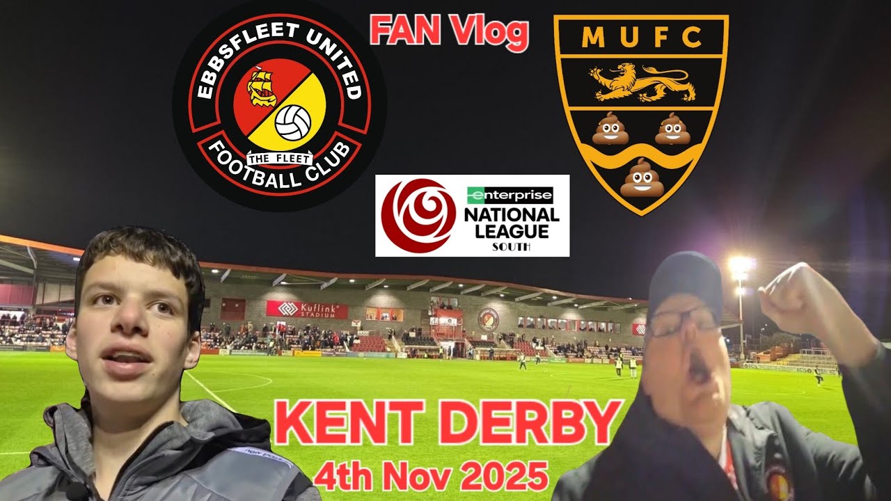 Ebbsfleet v Maidstone Kent Derby November 2025 #1st Fan Vlog Fleet Fan TV