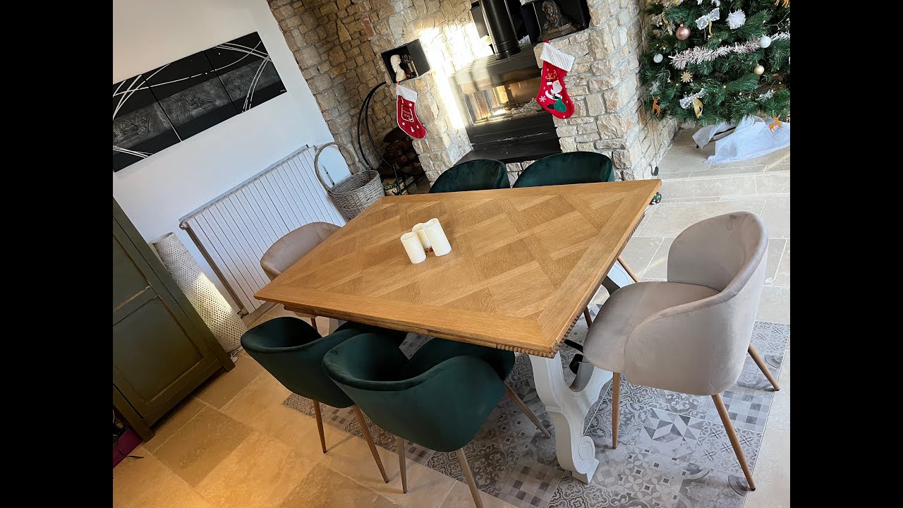 Relooking de table salle manger à l'aide de l'aérogommage