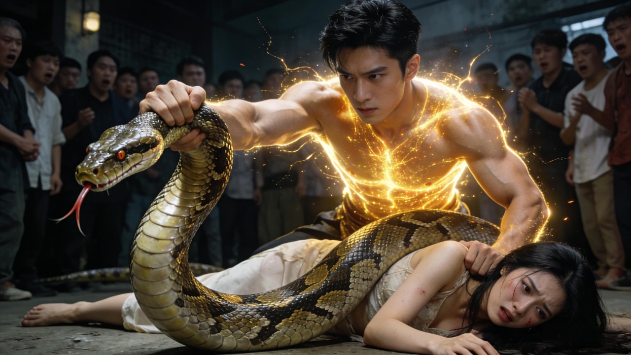 Gathering herbs gifted him divine powers—he saved the beauty by sucking out snake venom!