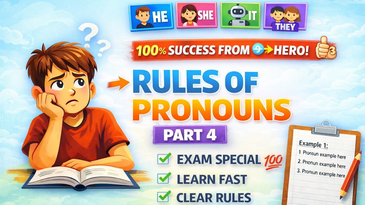 Rules of pronouns 🔥(part -4) #competitiveexams #english #new #education #exam #learnenglish #viral
