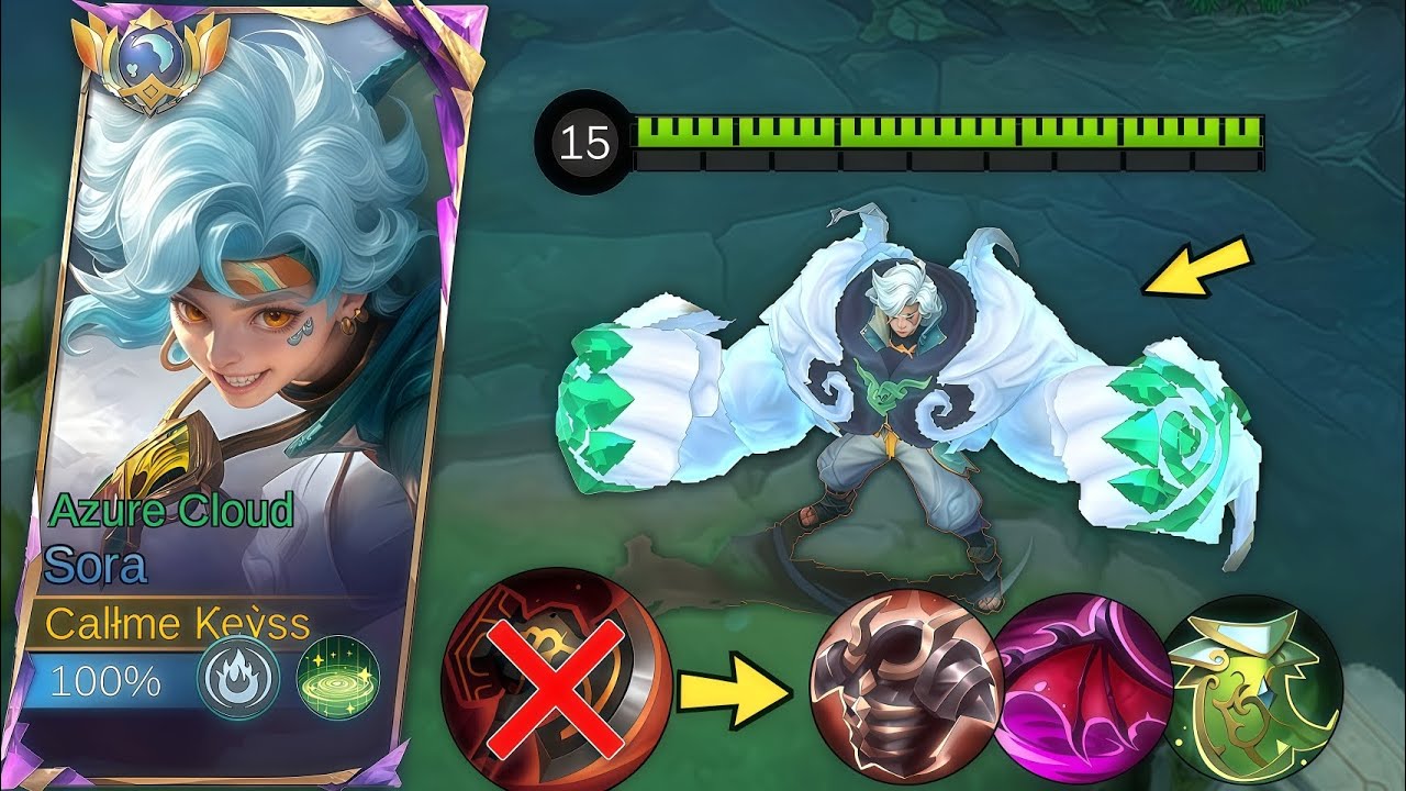TANPA WAR AXE ! CUKUP 3 ITEM INI SAJA SORA SUDAH SANGAT KUAT & TAHAN LAMA | SORA MLBB