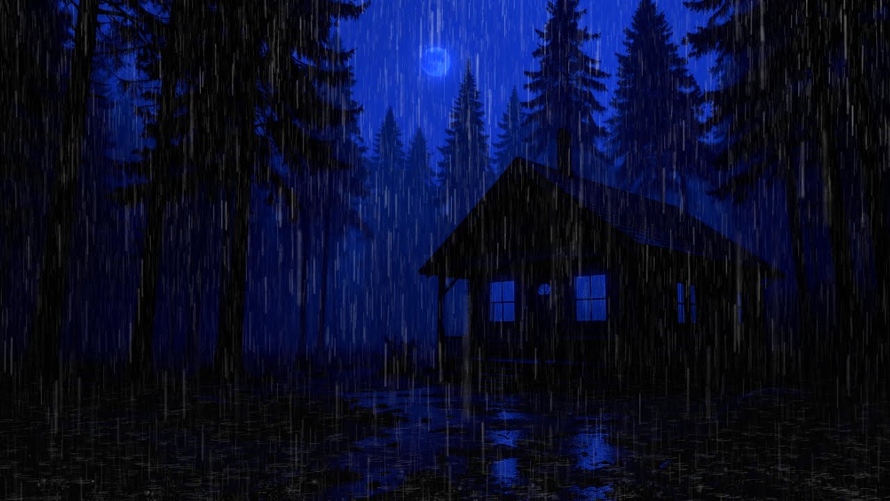 Heavy Rain and Thunder Sounds for Sleeping | Cozy Cabin Storm at Night