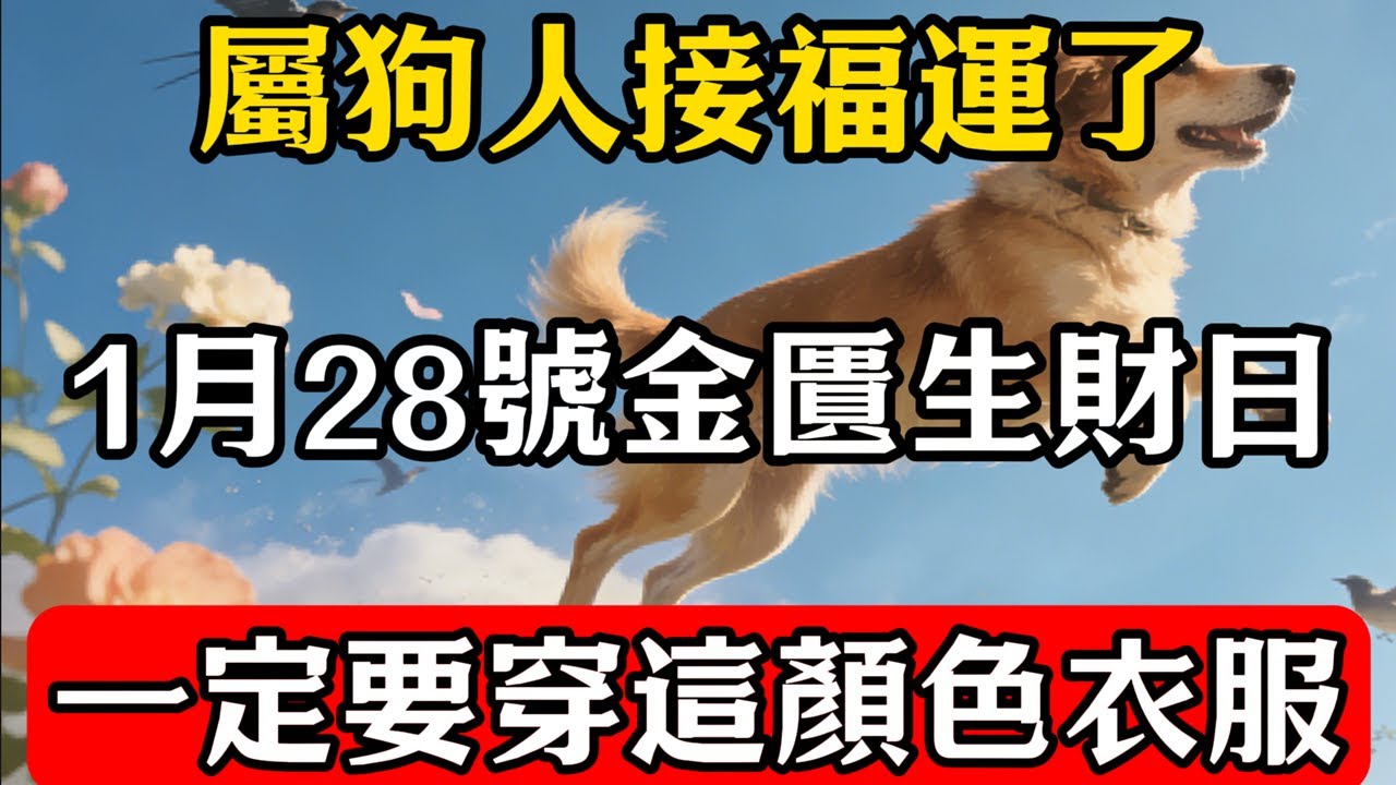 生肖狗必看！明天2026年1月28號，一定要記得穿這個顏色的衣服，菩薩保全家連旺20年，再倒楣也能逆天改命！#佛教 #佛家 #佛法 #佛學知識 #佛學智慧 #修心修行 #佛教文化 #禪悟人生#傳統文化