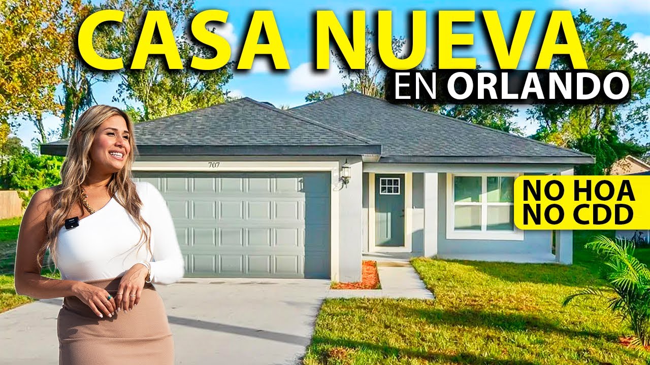Casa nueva en venta en Orlando, FL | NO HOA - NO CDD | Vive en la ciudad sin el bullicio y el caos
