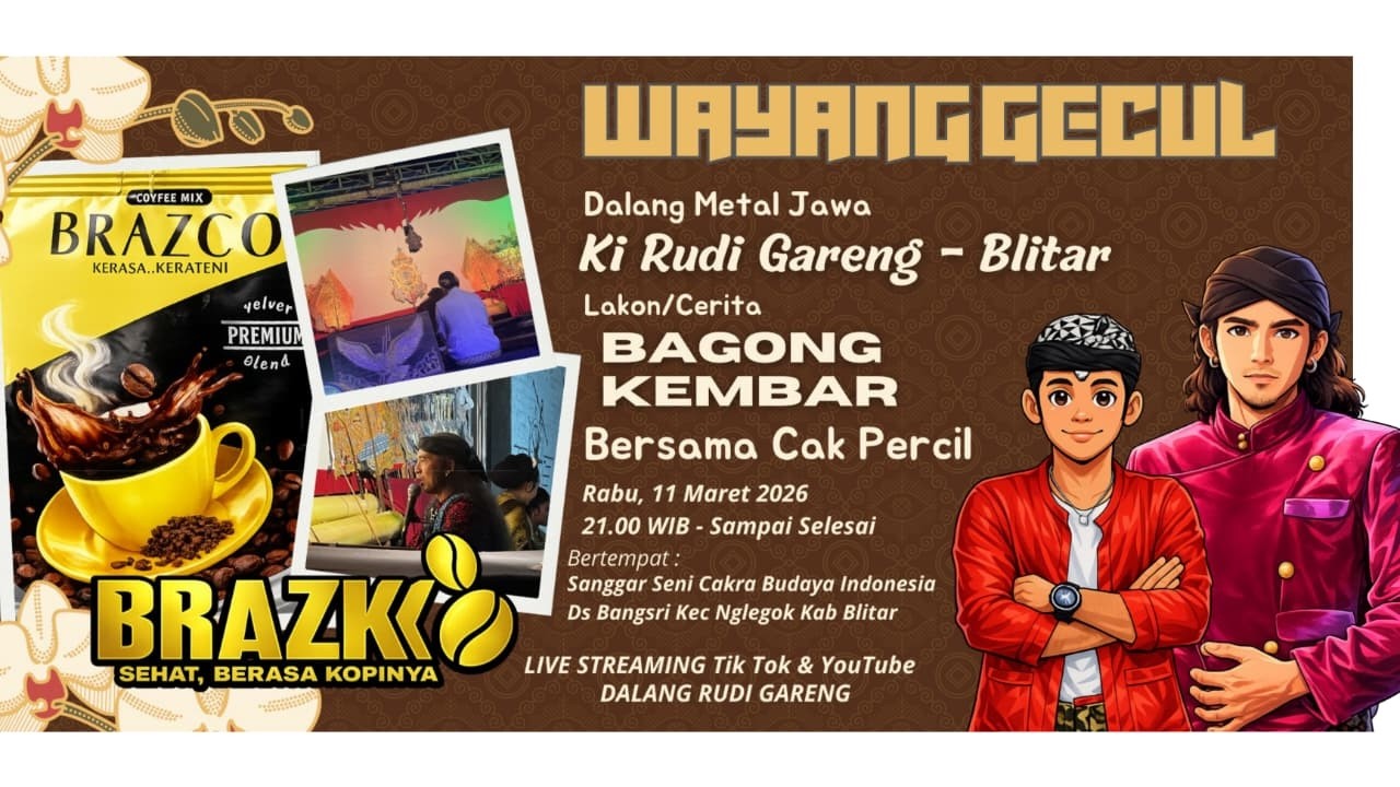 LIVE STREAMING WAYANG GECUL KI RUDI GARENG BLITAR Lkn BAGONG KEMBAR  | BERSAMA CAK PERCIL 11/03/2026