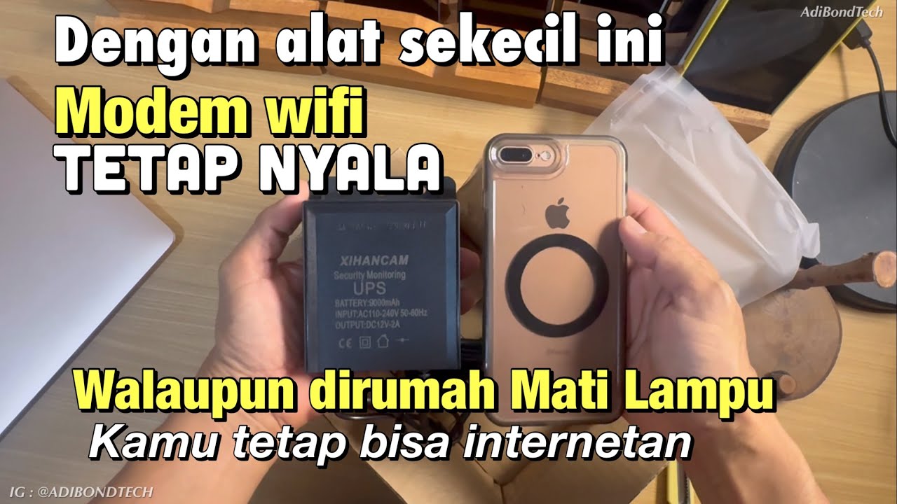 Unboxing UPS Mini Xihancam, Alat Sekecil Ini, Bisa Nyalain WiFi Saat Listrik Mati?!