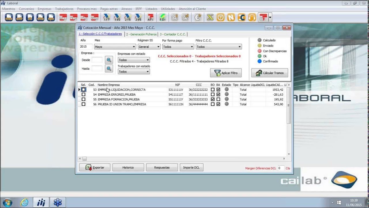 Sistema de Liquidacion Directa (SILTRA) desde el Software Laboral CAILAB