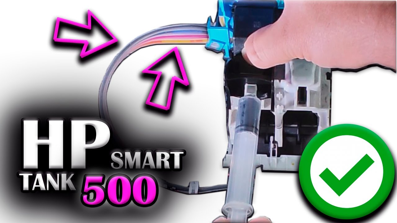 💪 HP Smart Tank 500, Sacar Aire de Mangueras, Purgar, y Cambio de Cartuchos,  Destapar Cabezal ✅