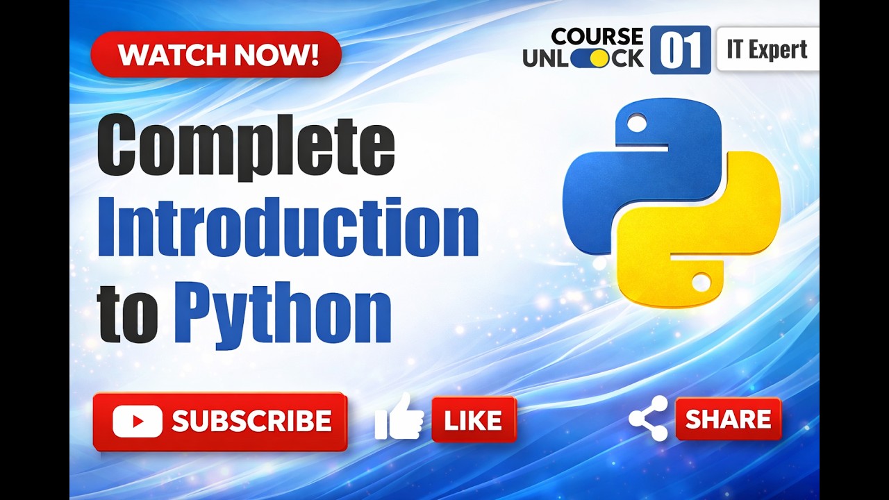 Start Python Today – Lecture 1 | Complete Beginner Guide