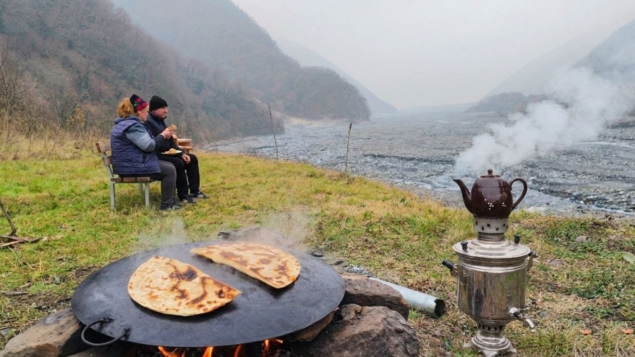 Pumpkin Qutab on the Saj | Quiet Mountain & River Cooking