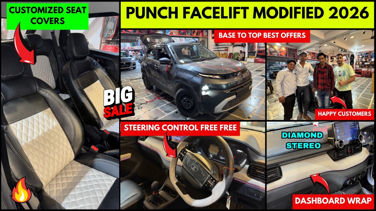 2026 TATA PUNCH FACELIFT BASE TO TOP MODIFICATION ✅ PUNCH FACELIFT MODIFICATION 🔥 #punch