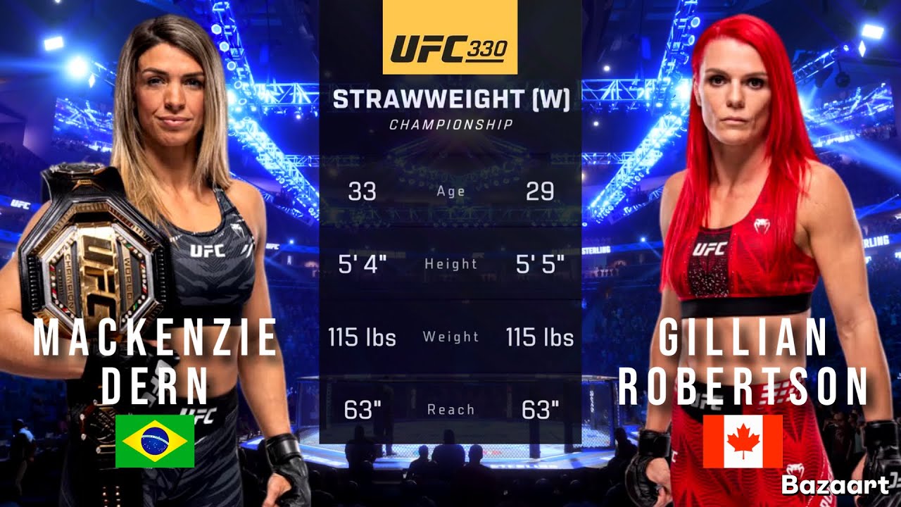 МАКЕНЗИ ДЕРН ПРОТИВ ДЖИЛЛИАН РОБЕРТСОН ПОЛНЫЙ БОЙ UFC 330