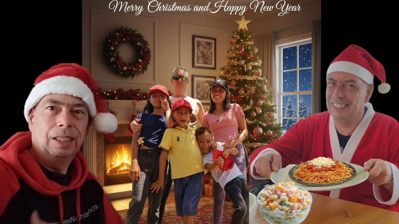 Christmas Spaghetti with Vienna Sausage & Macaroni Salad. Kids Love it!