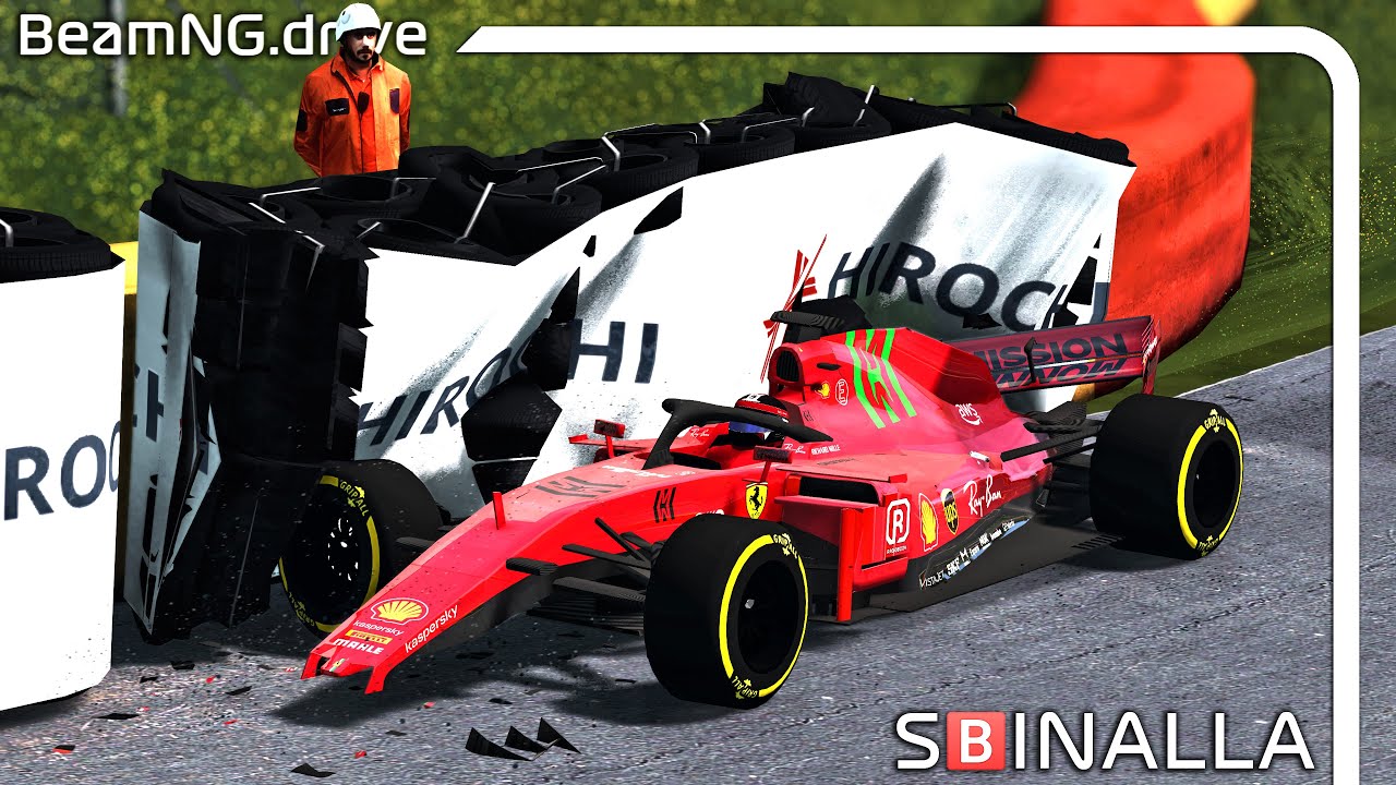 Formula Car S🅱️ins/Lost Control Crashes #4 | With MOTION 🅱️LUR | 🅱️eamNG.drive | F1 2021skin MOD