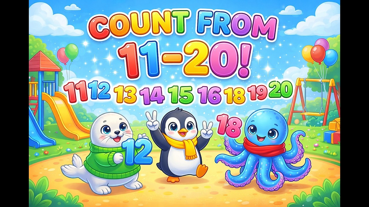 Counting 11 to 20 | Number Songs | Learn Counting & Numbers |Animal Songs for Children