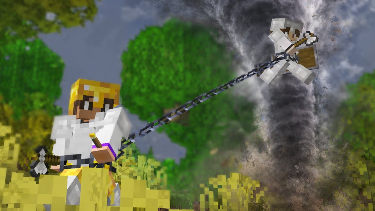 Surviving 7 Days of Extreme Weather Being Chained in Minecraft 