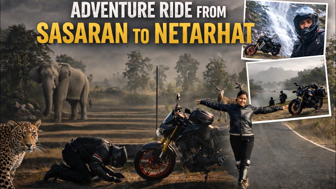 🏍️ ADVENTURE RIDE FROM SASARAN TO NETARHAT |EP 8| WILDLIFE ENCOUNTER 😱 |MT15 LONG RIDE @meghnasroth 