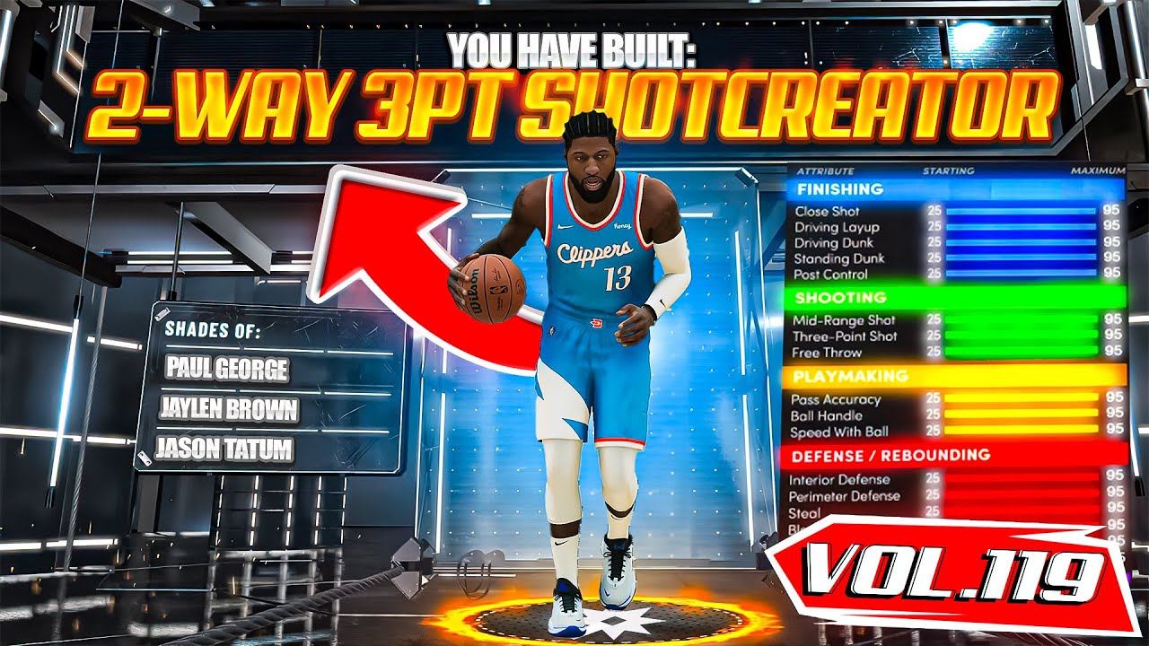 BEST 6'7 2-WAY 3PT SHOT CREATOR BUILD ON NBA 2K22! RARE BUILD SERIES VOL. 119
