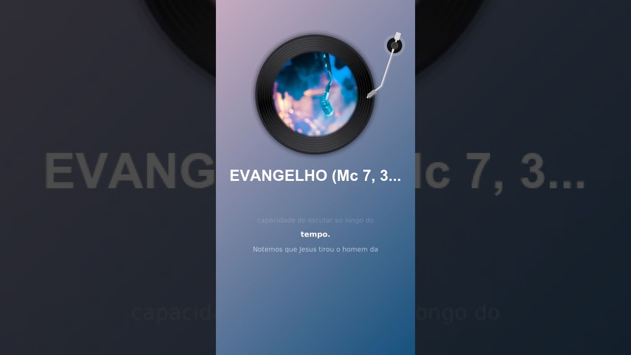 EVANGELHO Mc 7, 31   37  1