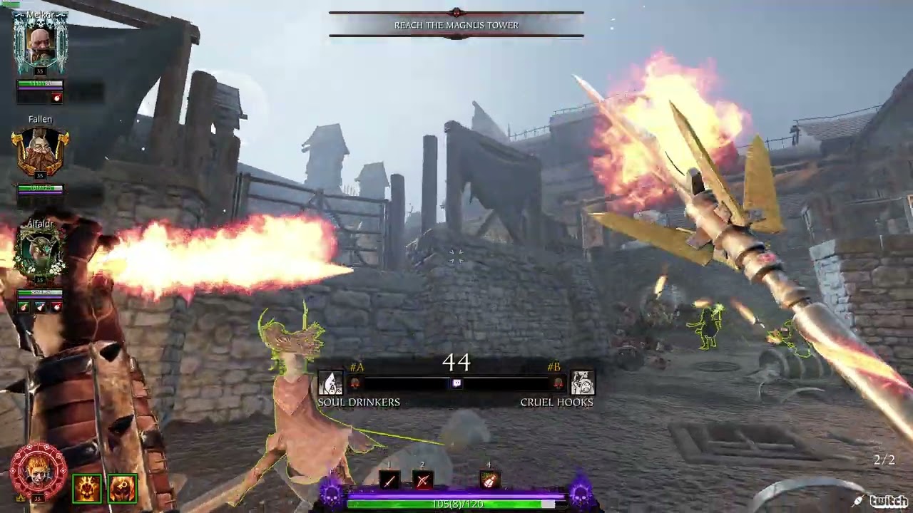 Vermintide 2, Battle Wizard (Bolt Staff) oynanış videosu.