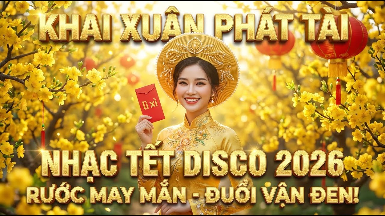 Khai Xuân Phát Tài: Nhạc Tết 2026 Disco Remix - Rước May Mắn, Đuổi Vận Đen Cực Mạnh