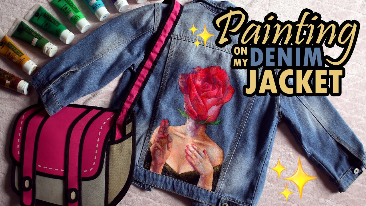 How to Paint on Denim Jacket Art Challenge | Tagalog Philippines