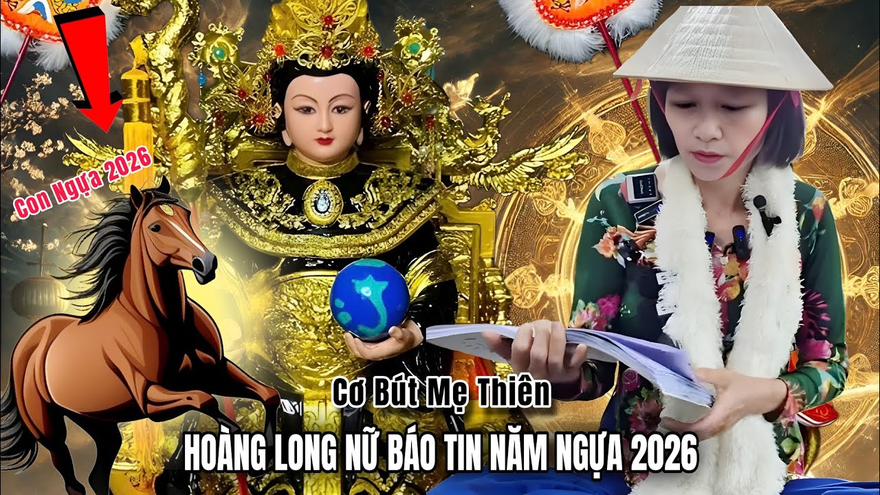 Hoàng Long Nũ báo tin Năm Ngựa 2026 từ cơ bút mẹ Thiên