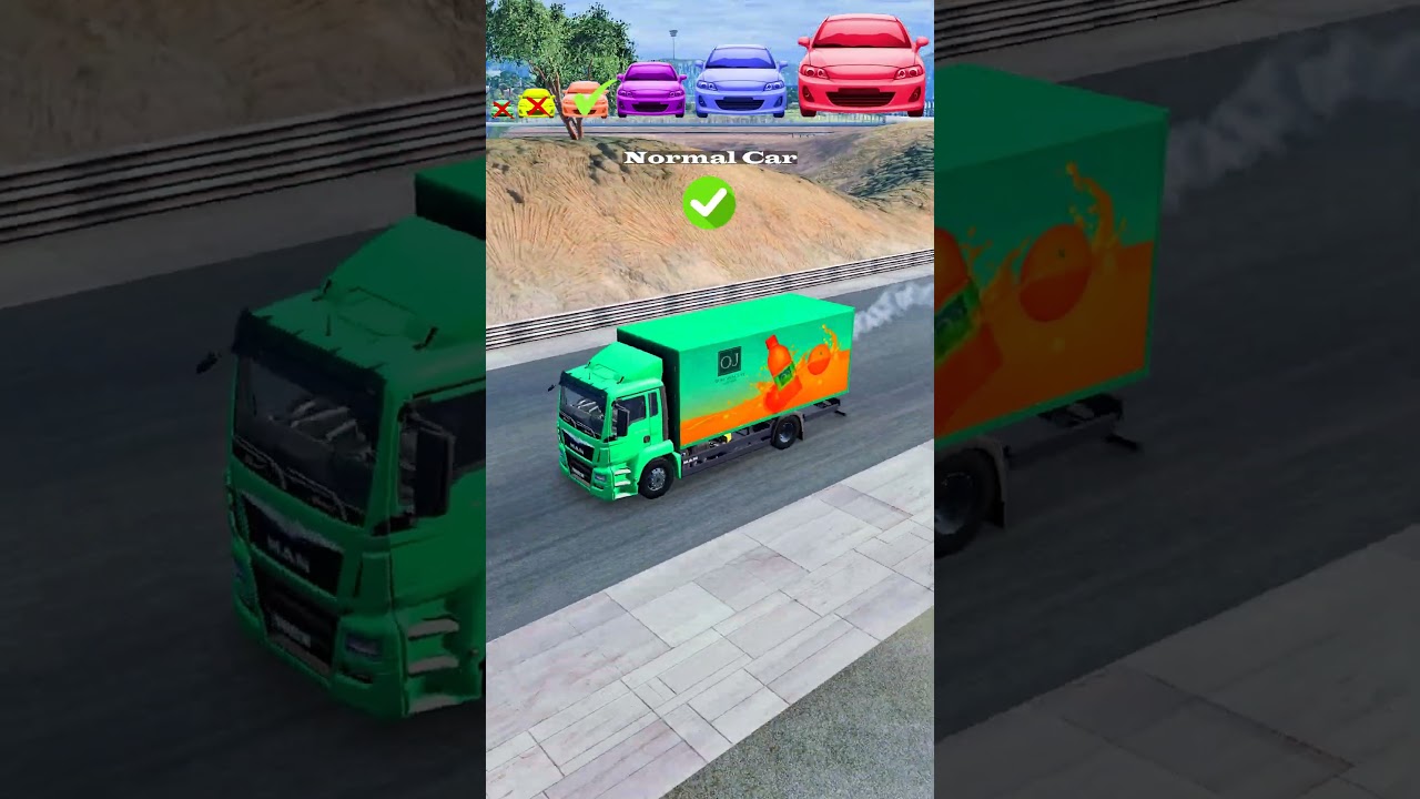 Cars vs Truck #shorts