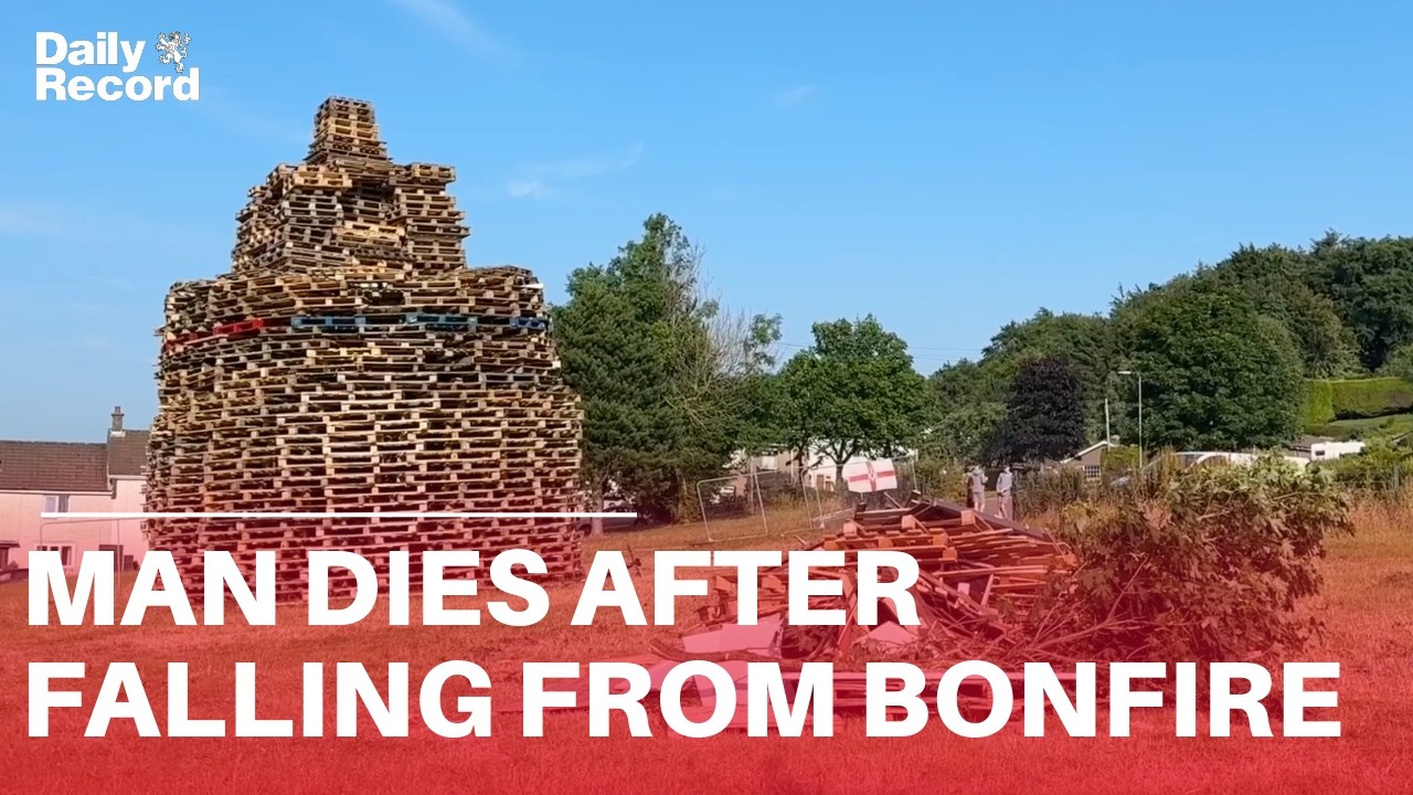 Man dies after falling from bonfire in Belfast