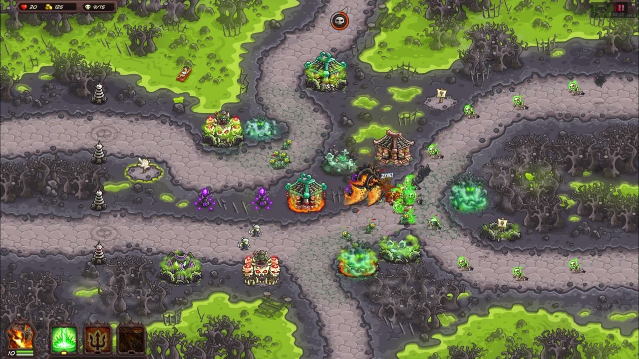 Kingdom Rush Vengeance - A Night In The Swamp - Campaign Challenge - Impossible