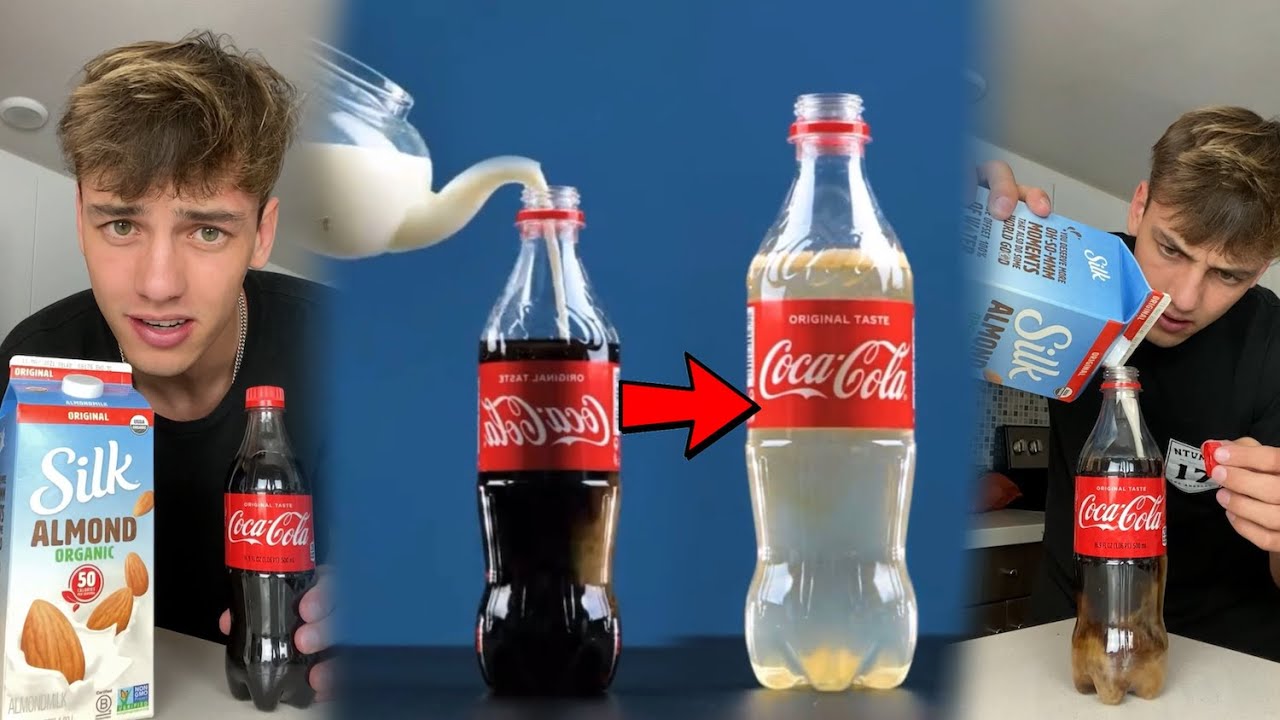 COCA COLA & MILK CRAZY REACTION!! *MUST SEE* - #Shorts