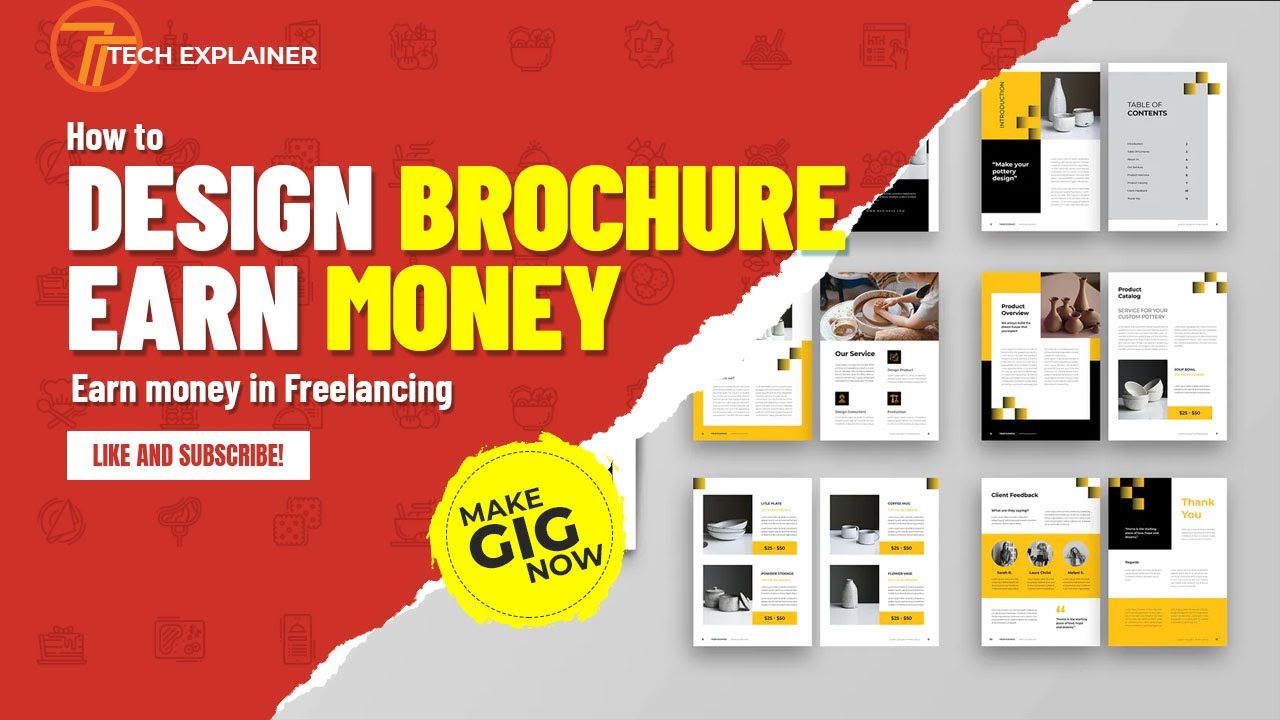 How to Design Brochure - Brochure Design Ideas in Photoshop - A4, Bi-Fold, Trifold Brochures Mockup
