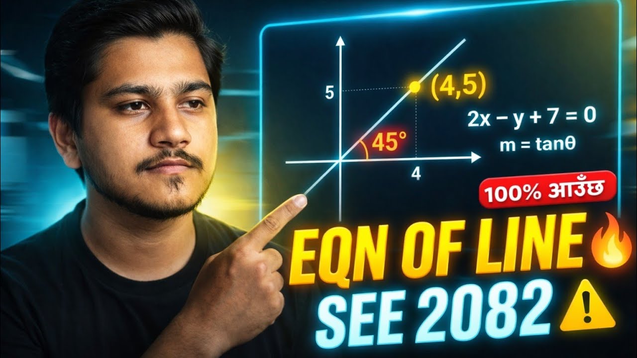  100% आउँछ⚠️ SEE 2082 Equation of Line | Coordinate Geometry Most Important Question
