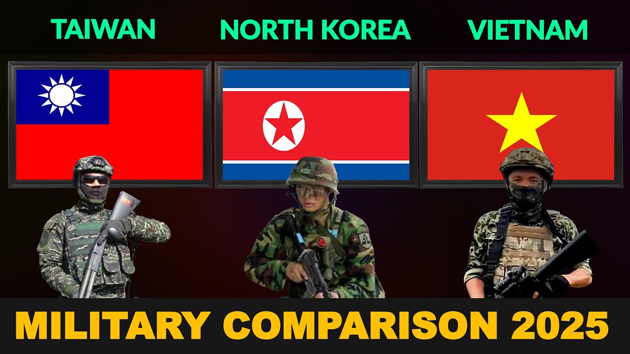 Taiwan vs North Korea vs Vietnam Military Power Comparison 2025