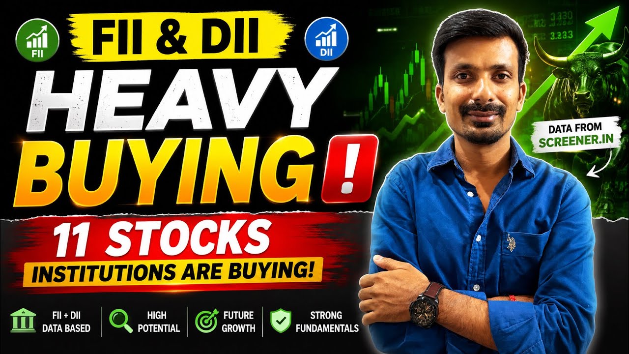 FII & DII Heavy Buying 🚨 | These 11 Stocks Are On Their Radar! | Screener.in