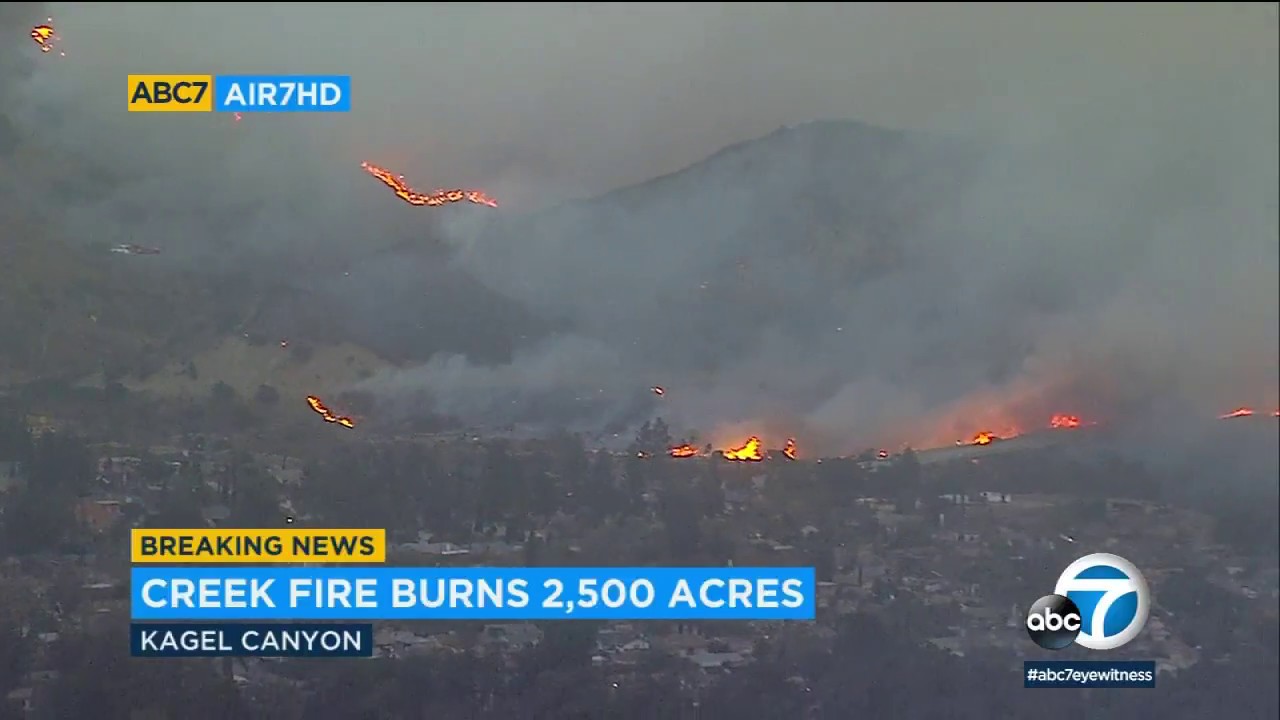 Creek Fire: Evacuations, closures near Sylmar, Kagel Canyon | ABC7
