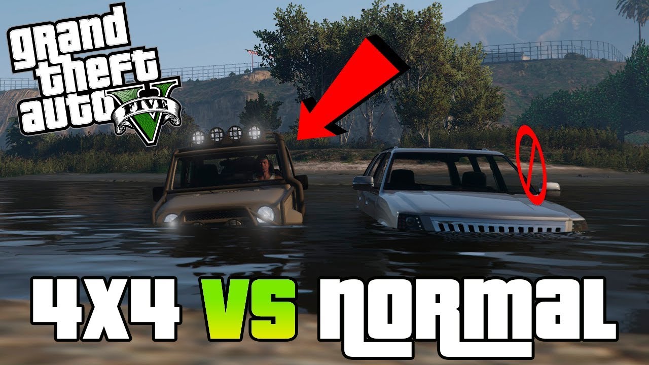 Los Snorkels y los autos todoterreno sirven mas que un auto normal ? - GTA V Fisicas