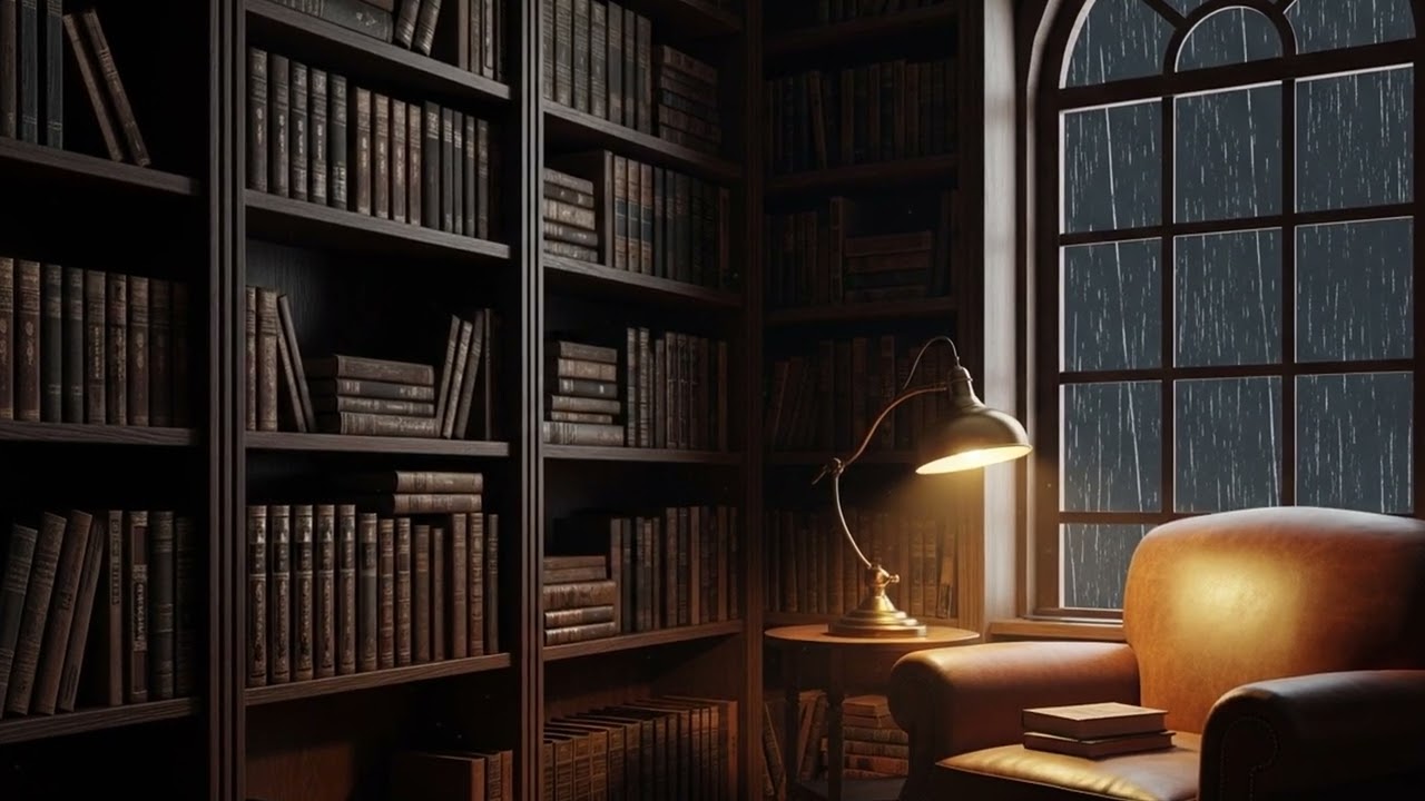 Vintage Bookstore Night 📚 Dark Academia Jazzhop & Chill Beats [1 Hour]