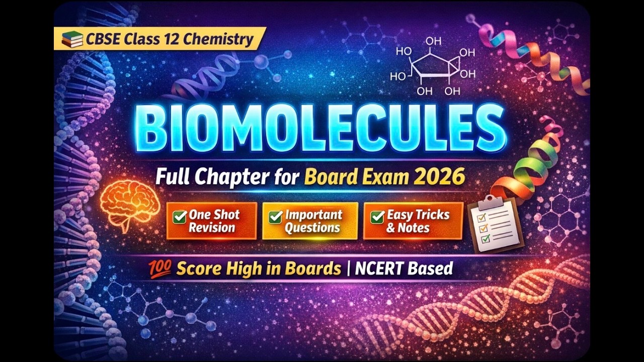BIOMOLECULE One Shot Revision | CBSE Class 12 Chemistry Board Exam  | Important Questions& Tips