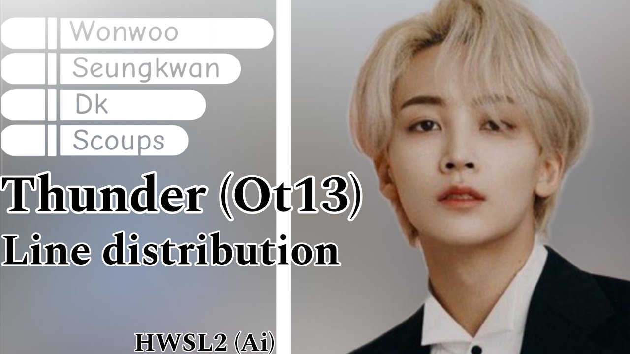 [AI cover] Seventeen Thunder (Ot13 version) ● Line distribution #seventeenlyrics #jeonghan #aicover