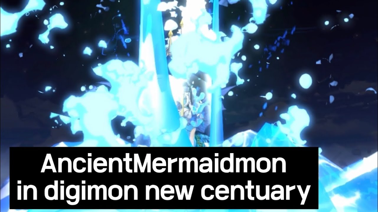 Digimon ancient mermaidmon mega evolution in game digimon new centuary/ digimon new generation