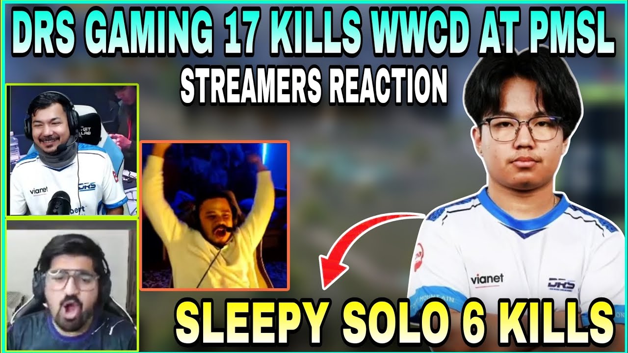 DRS Gaming 4v4 Fights at PMSL 2024 | Streamers Reaction | Clash with kvn