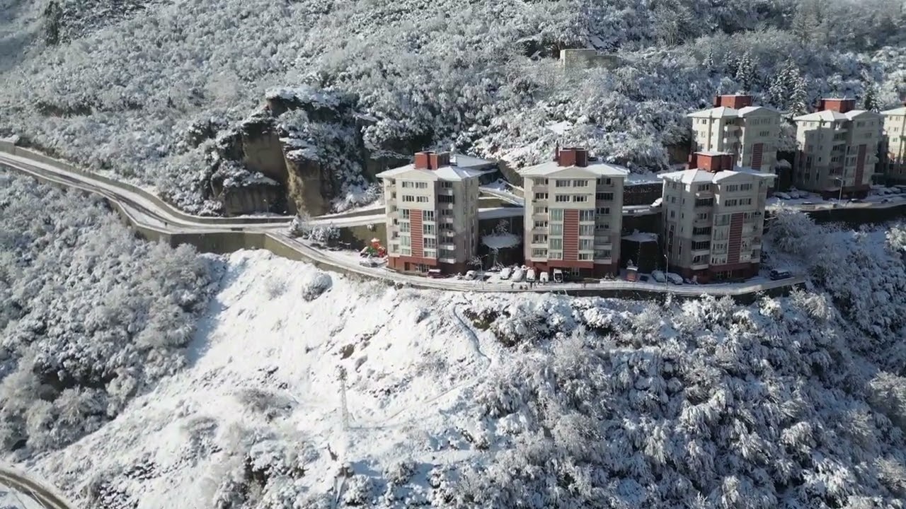 Maçka'da Güzel Kar Görüntüleri