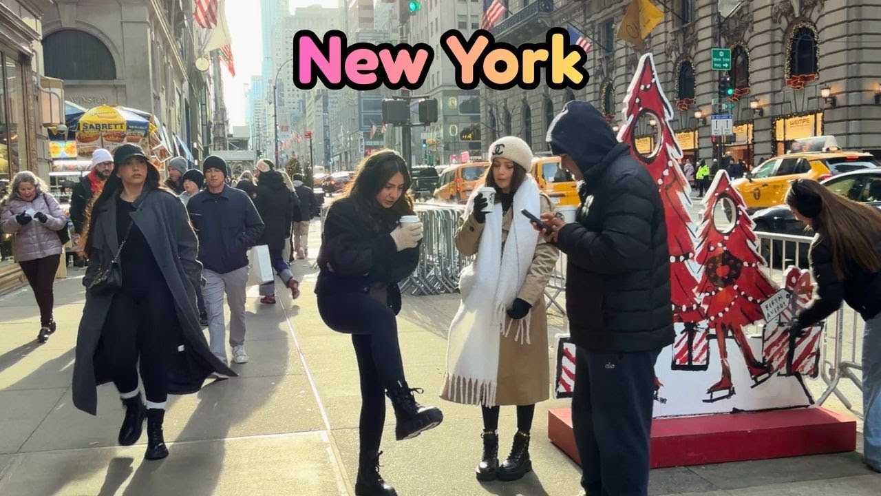 Winter Magic on 5th Avenue❄️ NYC Walking Tour to Rockefeller Center #travel #winter #newyork