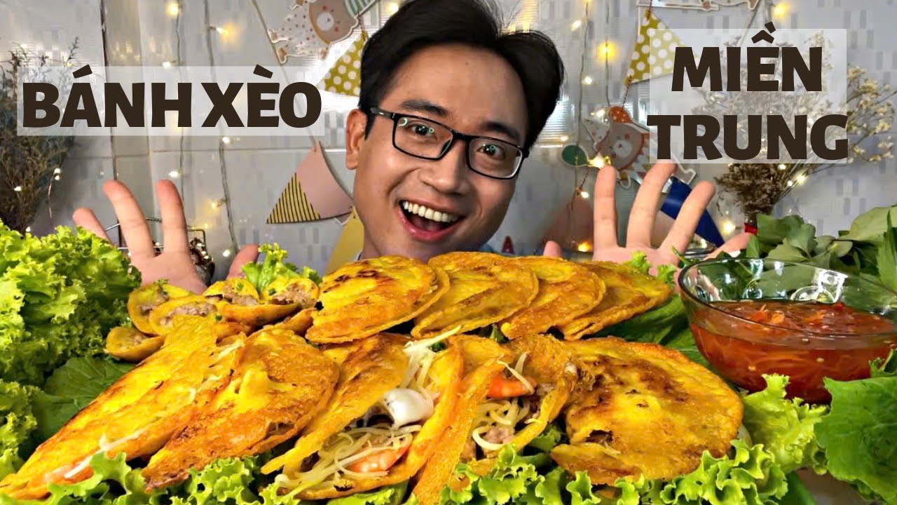 Phú Foody Lần Đầu Ăn Thử Bánh Xèo Miền Trung Quất Luôn 9 Cái Cuốn Với Rau Sống Cùng Dĩa Bánh Khọt