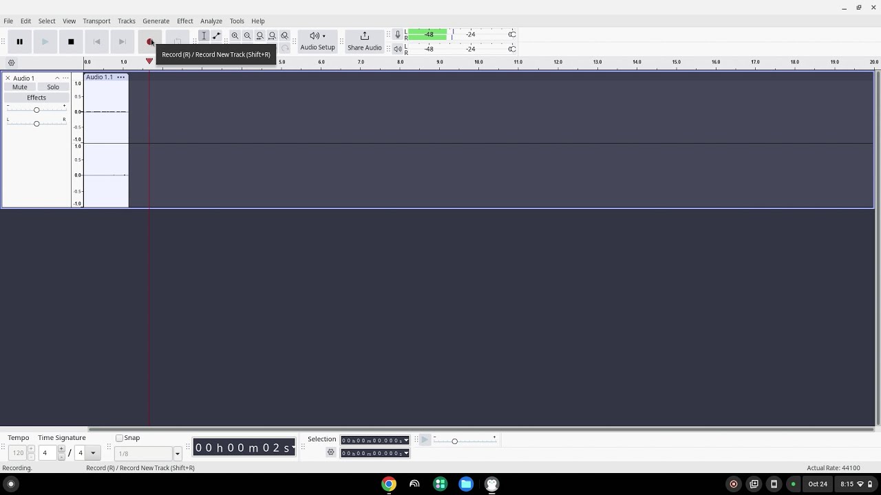 Как установить Audacity 3.7.5 на Chromebook