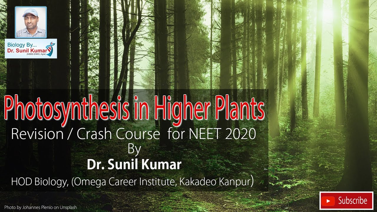 Photosynthesis in Higher Plants   Dr  Sunil Kumar   NEET 2020